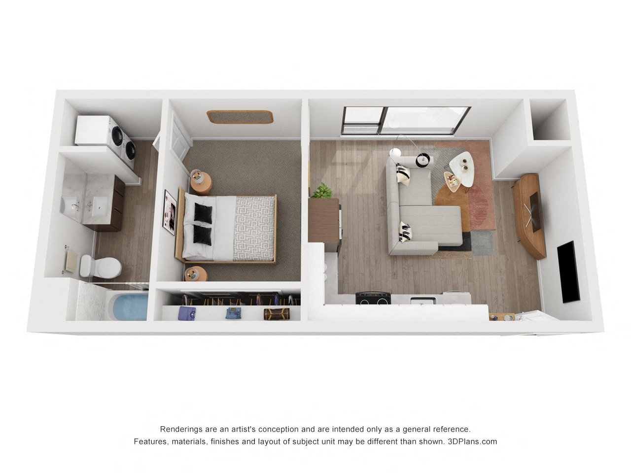 One bedroom floor plan  The Mansion_B14